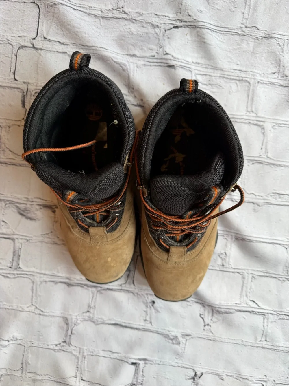 Timberland Women’s Leather Hiking Boots Lace Up Hightop GorpCore Size 6M Granola